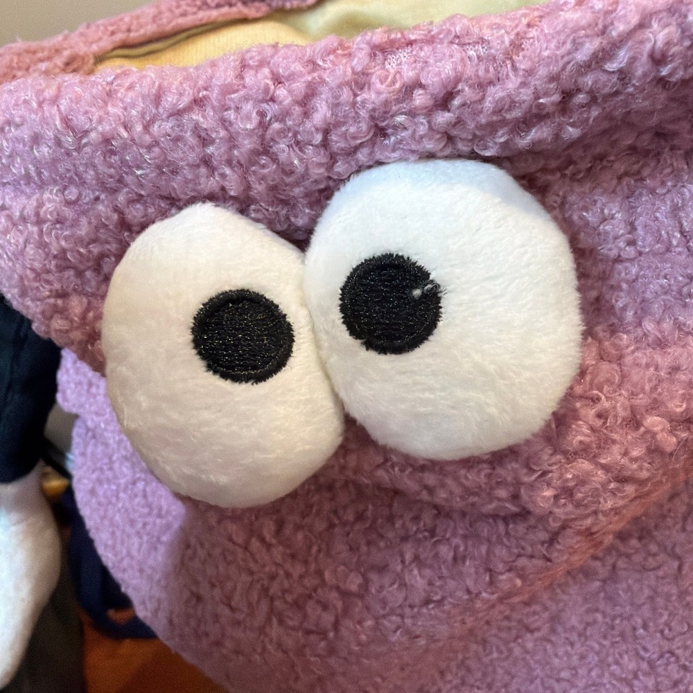 Pink Fuzzy Monster Storage‎ Box with 3D Eyes and Arms #dorm